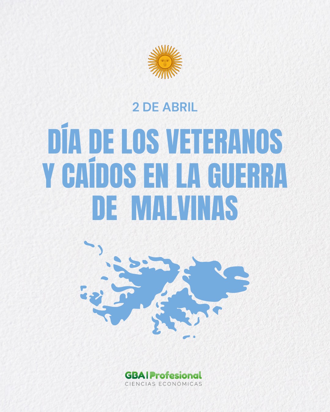 🇦🇷 2 de abril | Día del Veterano y de los Caídos en la Guerra de Malvinas

Hoy rendimos homenaje a quienes defendieron nuestra soberanía con valor y compromiso, y recordamos con respeto a quienes dieron su vida por la patria.

🕊️ Una fecha para la memoria, el reconocimiento y la reflexión colectiva.

Honor y gratitud, siempre.

#Malvinas #2DeAbril #Veteranos #Caídos #Memoria #GBAProfesional #Argentina