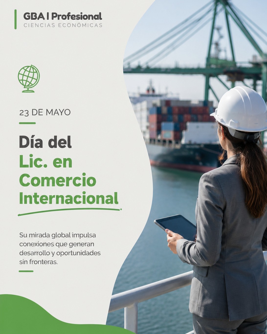 🌎 En el Día del Licenciado/a en Comercio Internacional, reconocemos a quienes impulsan el desarrollo económico a través de una mirada estratégica, global e innovadora.
📦 Su trabajo conecta mercados, genera oportunidades y fortalece el crecimiento de las organizaciones en un mundo cada vez más interconectado.
🙌 Saludamos a todos los profesionales que, con compromiso y visión, construyen puentes entre países, empresas y culturas.
¡Feliz día! 🌍✨
#ComercioInternacional #LicenciadosEnComercioInternacional #GBAProfesional #CienciasEconómicas #EconomíaGlobal