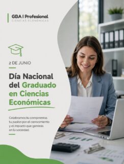 🎓📊 Hoy celebramos a quienes, con conocimiento, compromiso y vocación, contribuyen al desarrollo de organizaciones, instituciones y de toda la sociedad.

Los Graduados en Ciencias Económicas cumplen un rol fundamental en la toma de decisiones, la generación de valor, la planificación estratégica y el crecimiento sostenible de nuestro país.

🙌 Desde GBA Profesional saludamos a todos los profesionales que, día a día, ponen su experiencia al servicio de empresas, emprendedores, organismos y comunidades.

✨ ¡Feliz Día Nacional del Graduado en Ciencias Económicas!

#GraduadoEnCienciasEconómicas #CienciasEconómicas #GBAProfesional #graduados