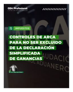 📑 ¿Cómo evitar quedar excluido de la Declaración Simplificada de Ganancias?

La implementación de nuevos controles por parte de ARCA plantea desafíos para contribuyentes y profesionales. Conocer los criterios de fiscalización y anticiparse a posibles inconsistencias es clave para mantener los beneficios del régimen.

En esta nota, el Dr. C.P. José Luis Ceteri analiza los principales controles que realiza ARCA, los aspectos a revisar y las recomendaciones para minimizar riesgos y cumplir correctamente con las obligaciones fiscales.

📖 Leé el análisis completo en la Edición N.º 120 de GBA Profesional – Ciencias Económicas.

#GBAProfesional #CienciasEconómicas #ARCA #Ganancias #DeclaraciónSimplificada