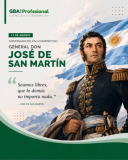 🇦🇷 17 de agosto | Paso a la Inmortalidad del General José de San Martín
Hoy recordamos al General Don José de San Martín, figura fundamental de nuestra historia y protagonista de la lucha por la independencia de Argentina, Chile y Perú.
Su legado de compromiso, convicción y vocación por la libertad continúa vigente a más de dos siglos de sus grandes gestas.
“Seamos libres, que lo demás no importa nada.”
En este nuevo aniversario de su fallecimiento, rendimos homenaje al Padre de la Patria y a los valores que guiaron su vida.
#17DeAgosto #JoséDeSanMartín #SanMartín #GBAProfesional #CienciasEconómicas